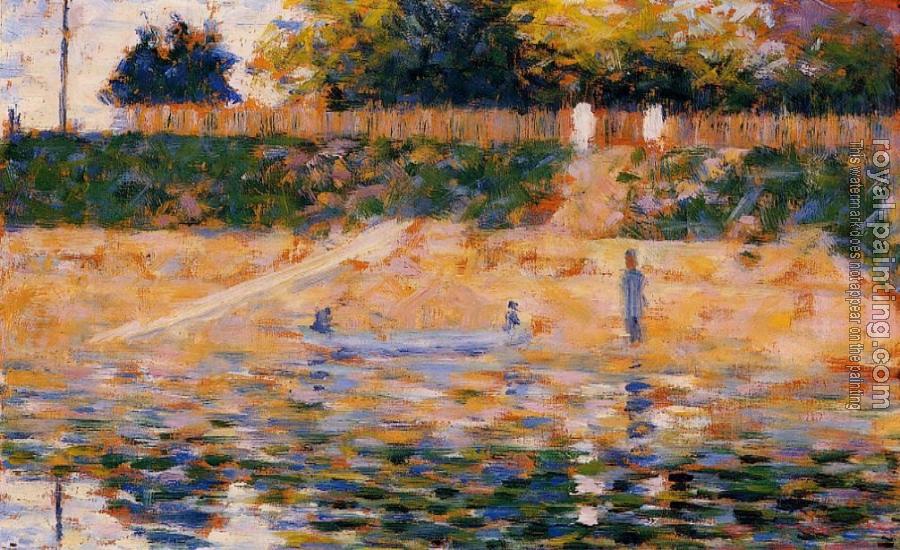 Georges Seurat : Boats near the Beach at Asnieres